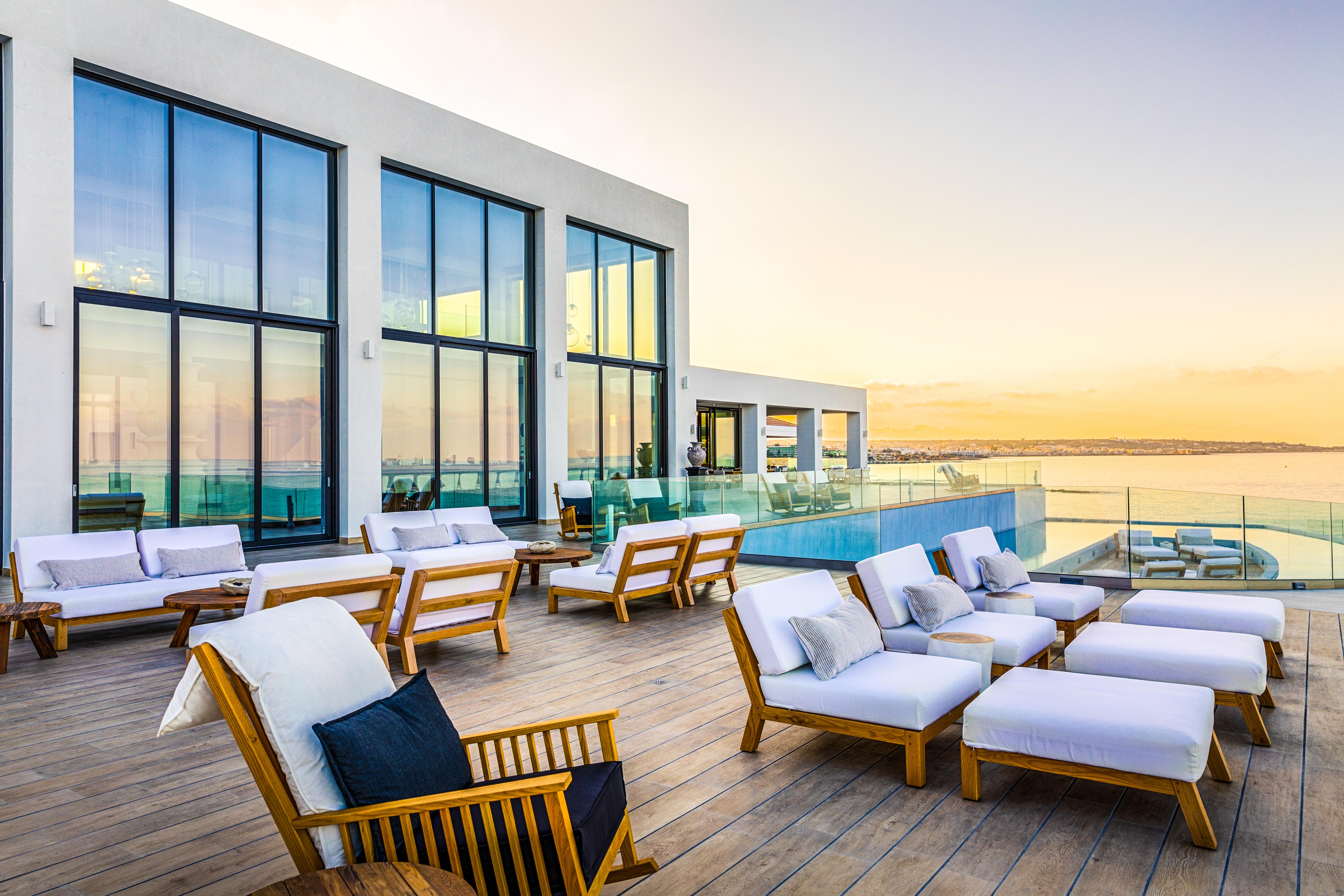 Abaton Island Resort & Spa Hersonissos  Exterior photo The rooftop lounge at the Hilton Tel Aviv