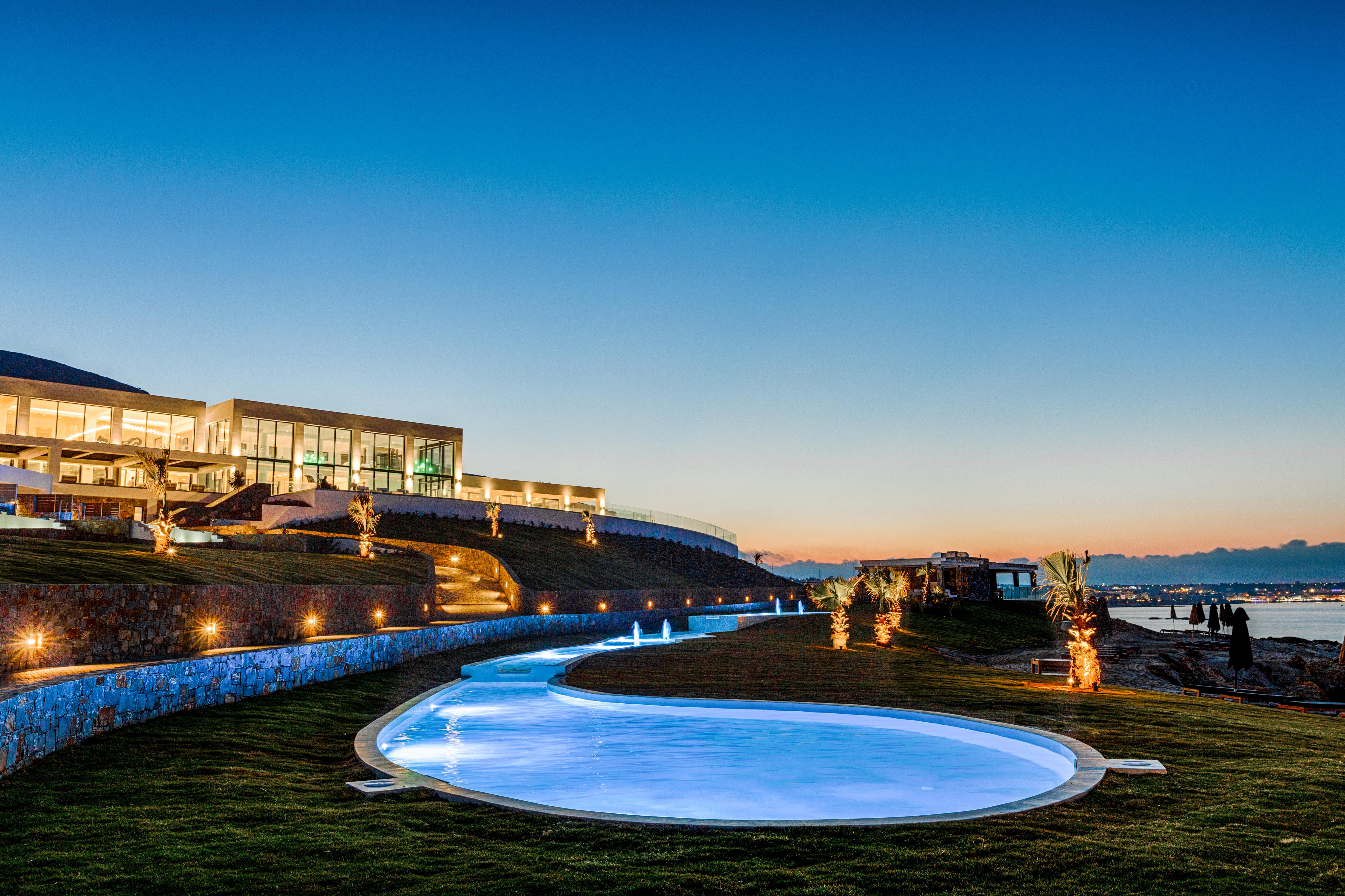 Abaton Island Resort & Spa Hersonissos  Exterior photo The resort at night